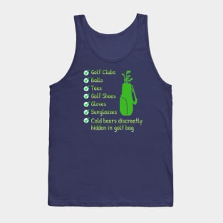 Golf Checklist Tank Top